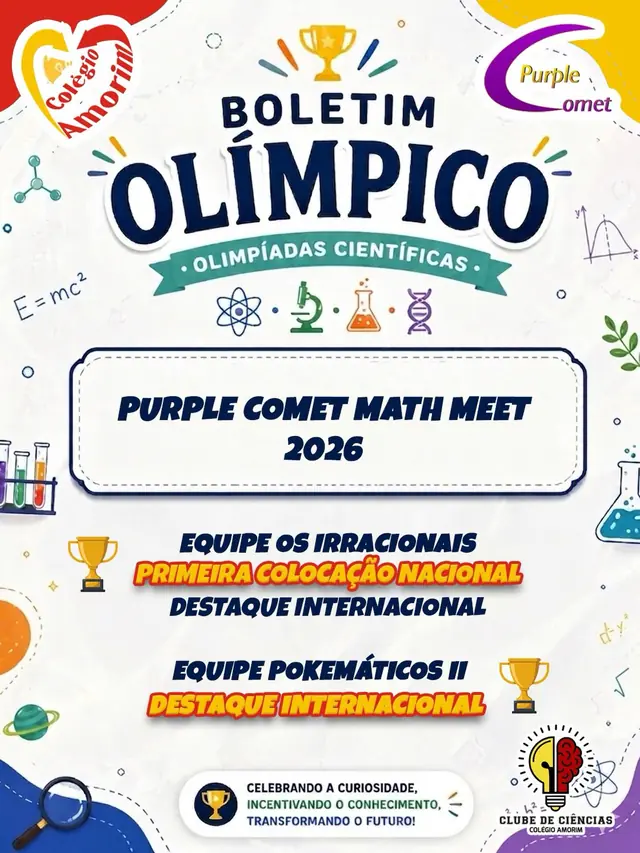 1ª colocada do Brasil em uma das maiores competições internacionais de Matemática do Mundo a Purple